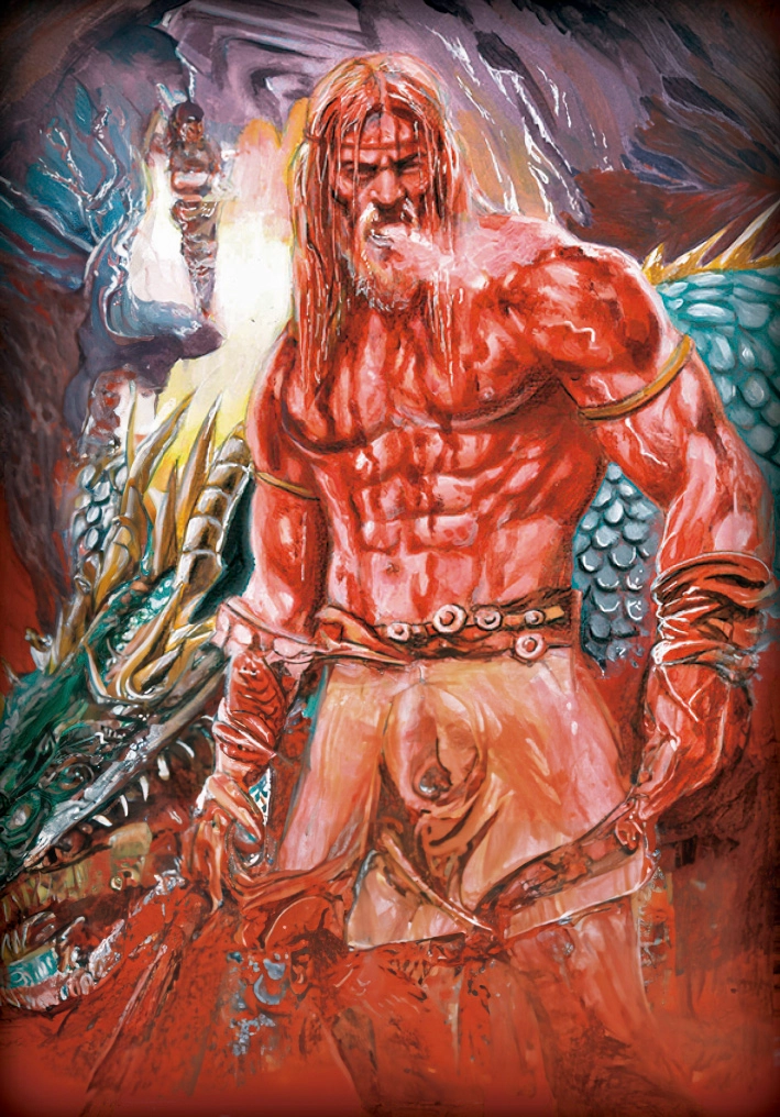 Ilustración de la baraja barbaro